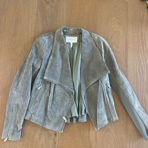 BCBGeneration Gray Leather Jacket